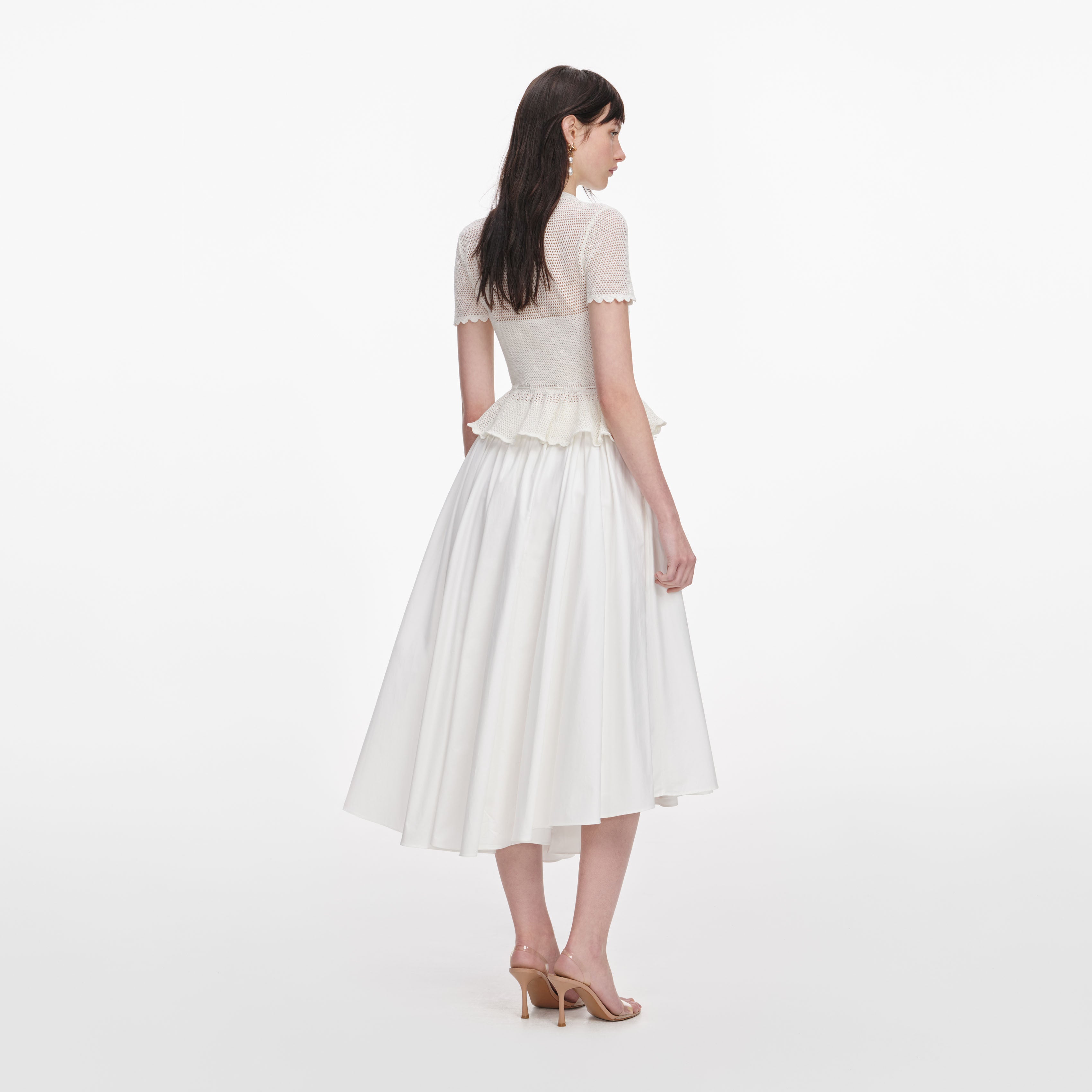 White Floral Crochet Top