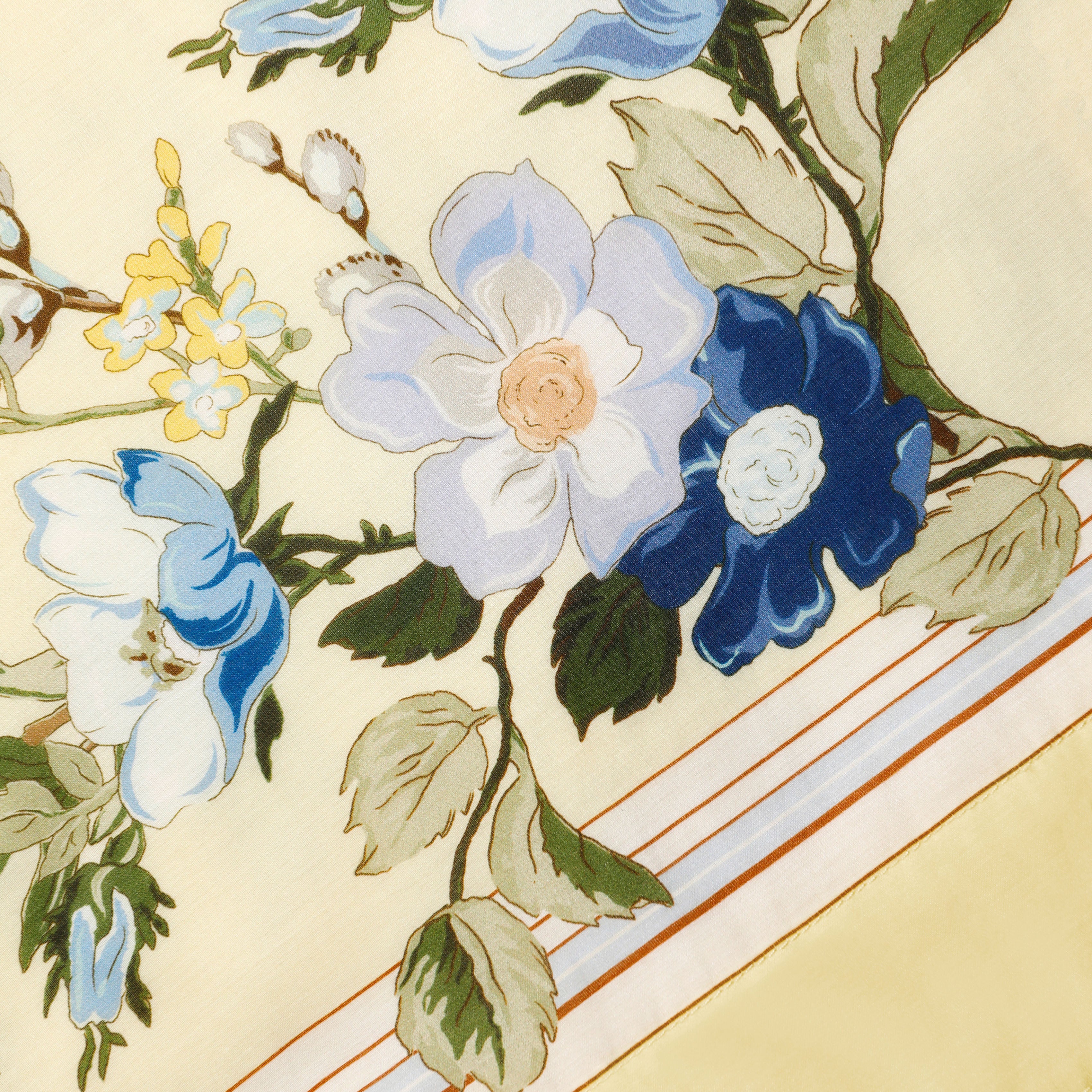 Yellow Floral Organza Trousers