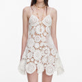 White Crochet Mini Dress