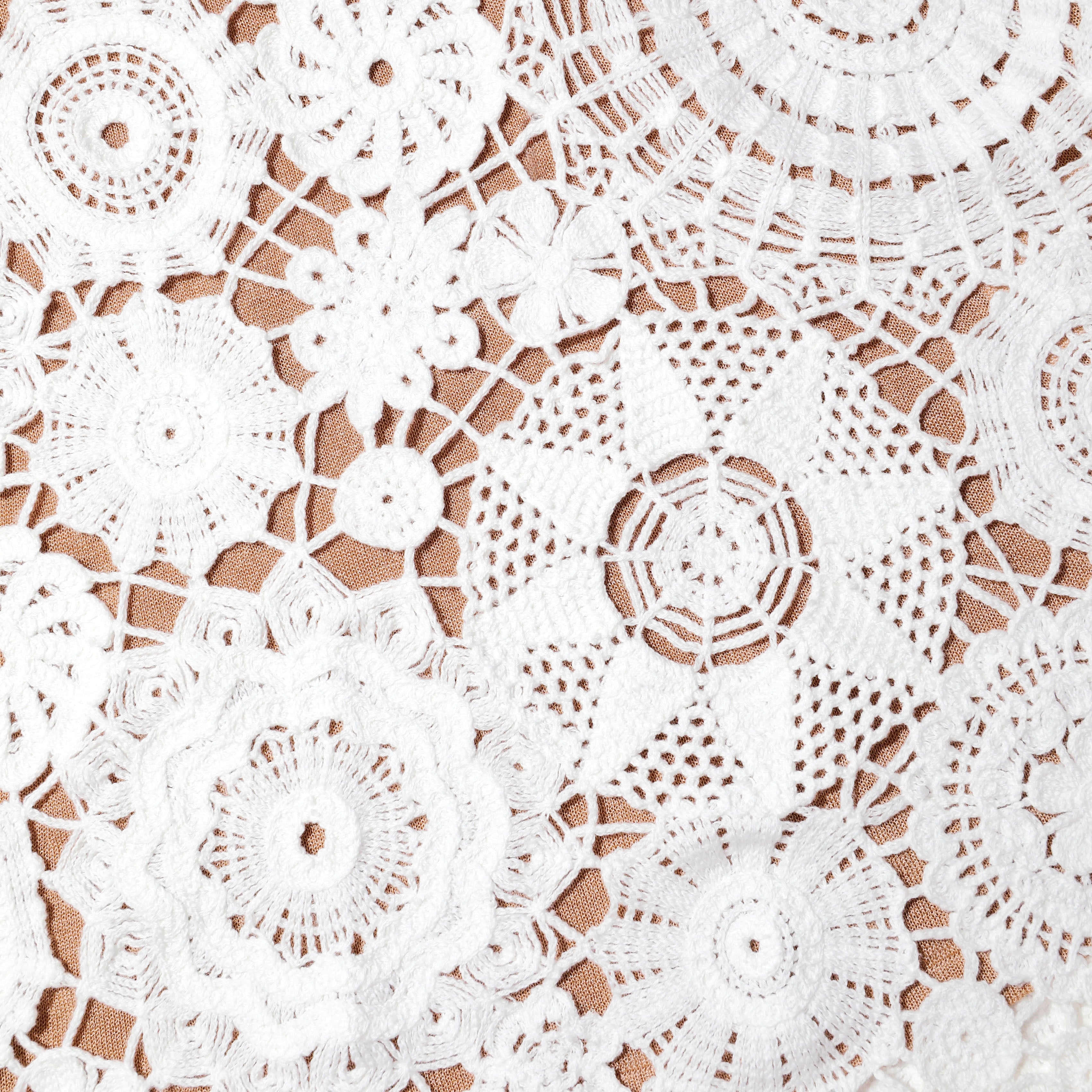 White Crochet Mini Dress