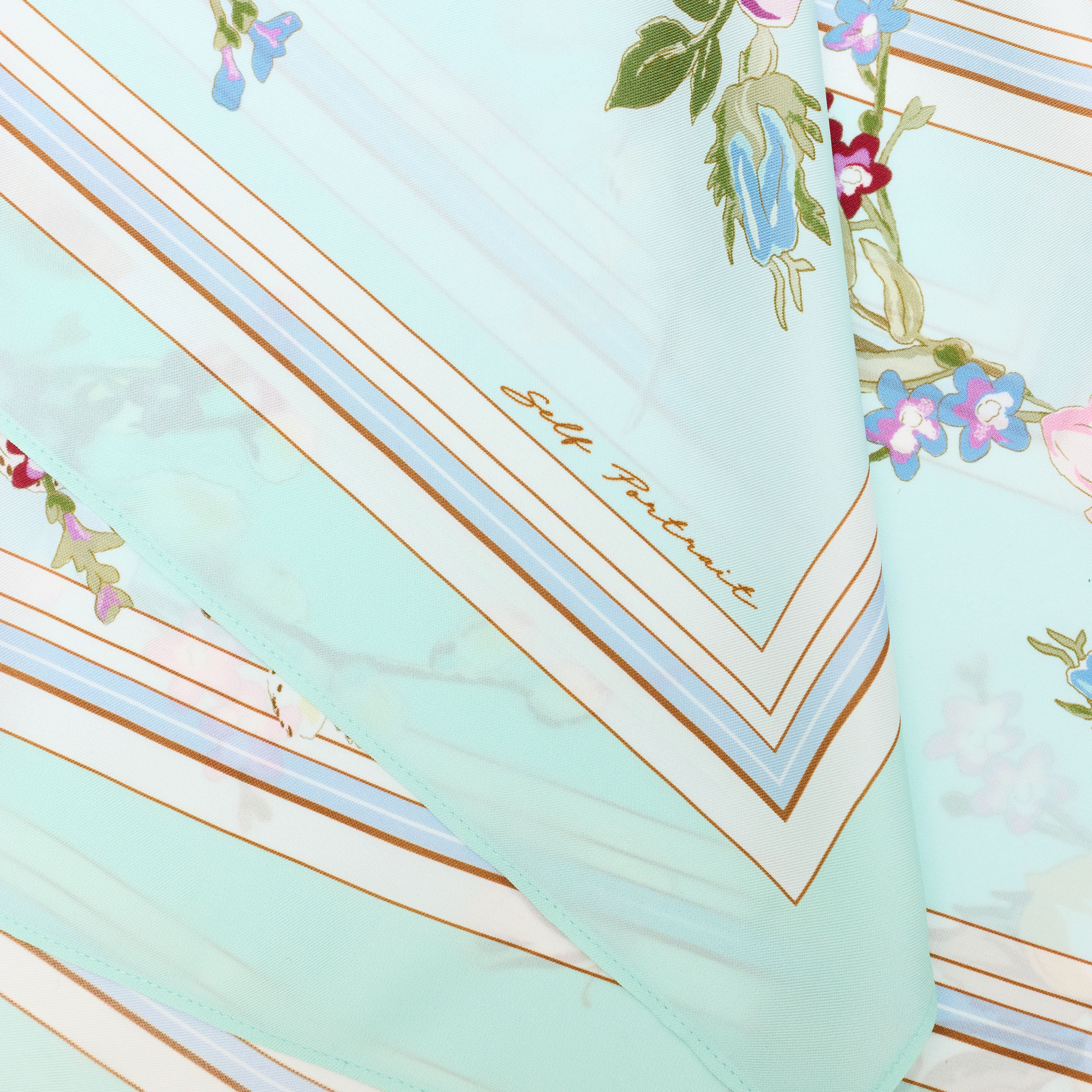 Mint Floral Scarf