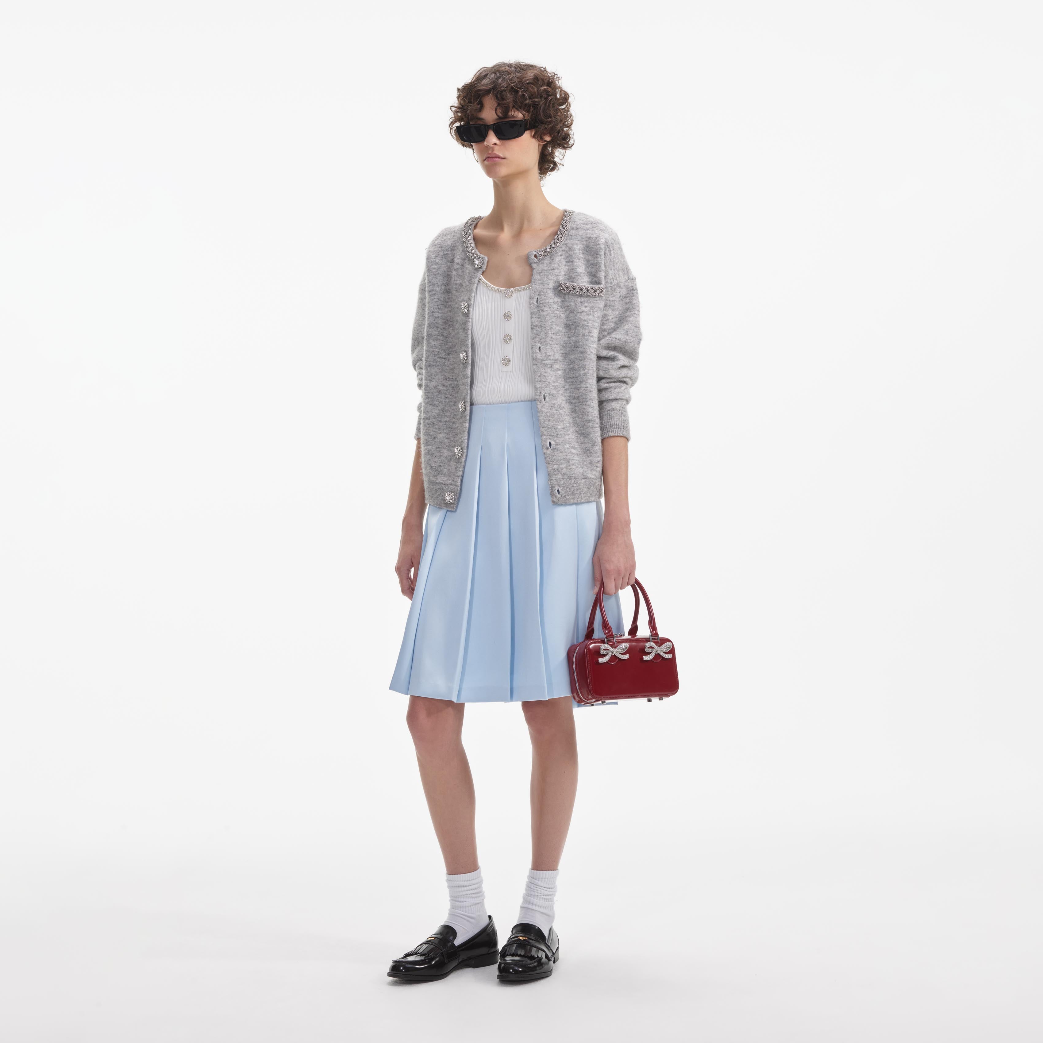 Grey Melange Cardigan