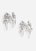 Crystal Embellished Bow Earrings