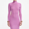 Pink Viscose Knit Maxi Dress