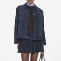 Navy Suede Jacket