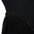 Black Boucle Sleeveless Midi Dress