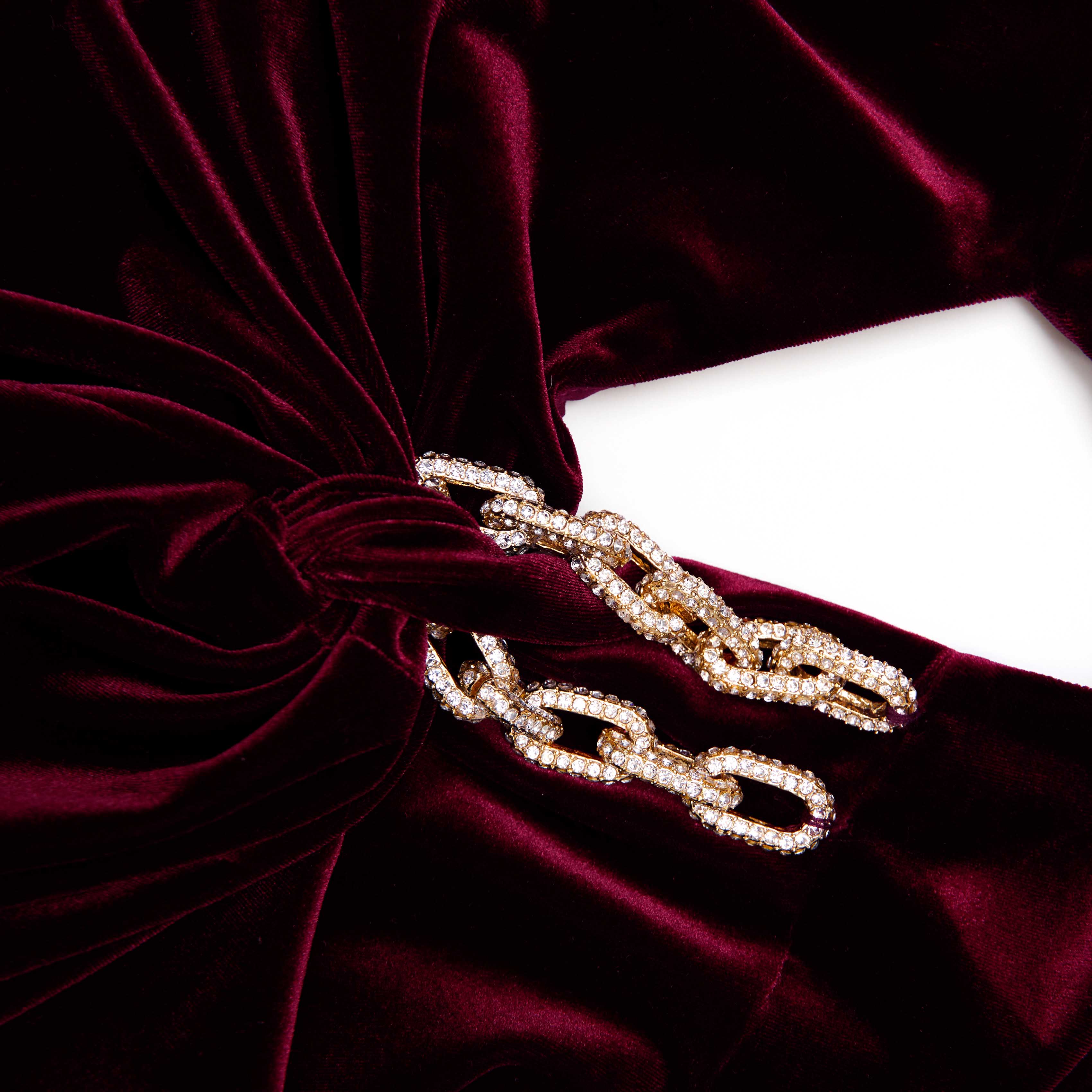 Burgundy Velvet Bandeau Maxi Dress