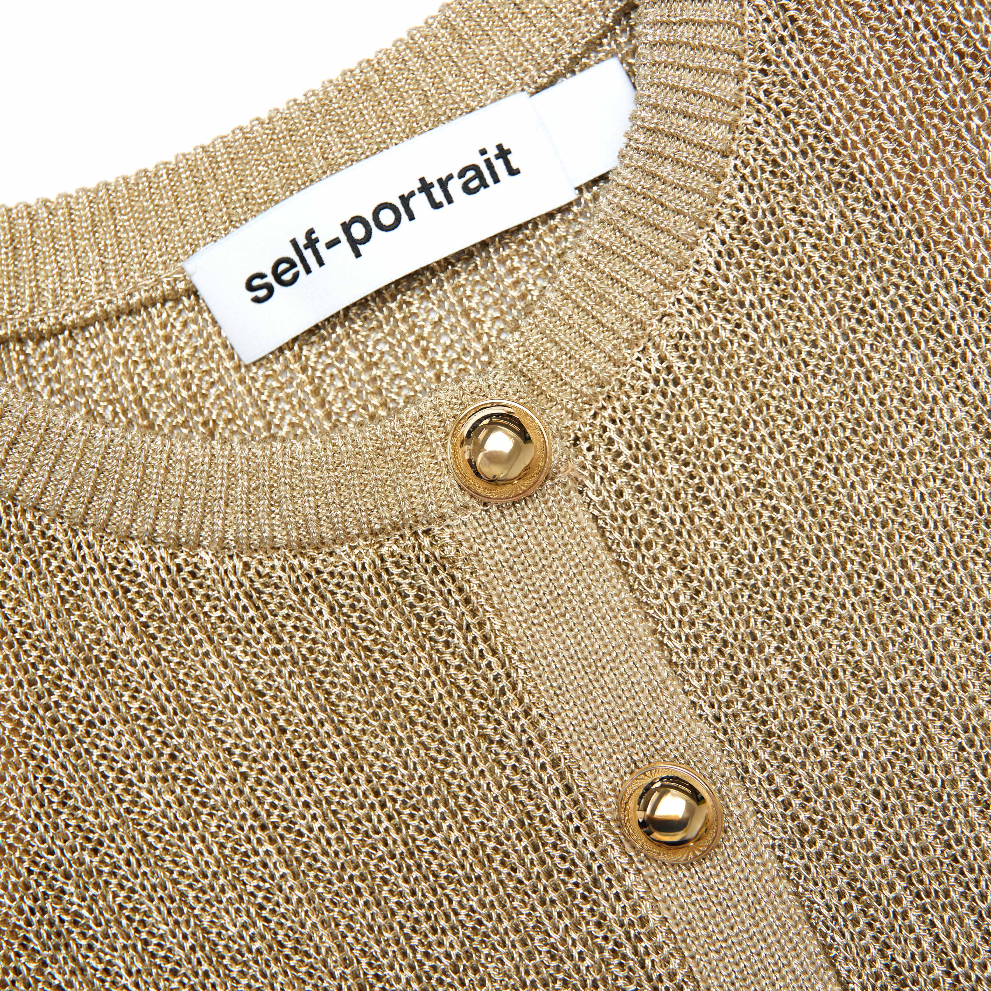 Gold Lurex Knit Mini Dress