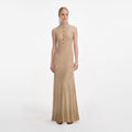 Gold Lurex Knit Maxi Dress
