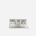 Silver Crystal Bow Mini Shoulder Bag