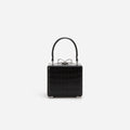 Black Croc Micro Bag
