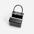 Black Croc Micro Bag