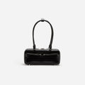 Black Croc Shoulder Bag