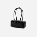 Black Croc Shoulder Bag
