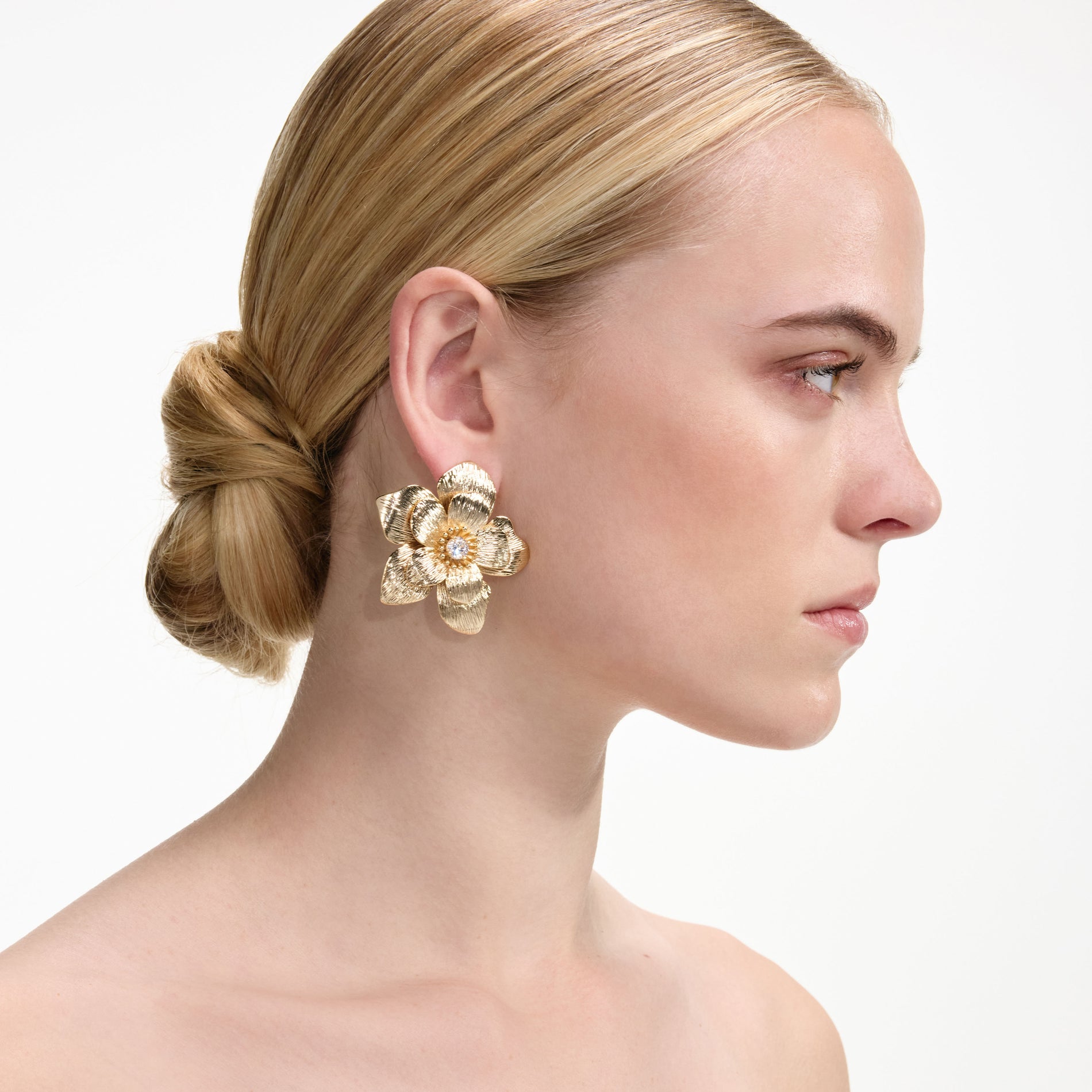 Gold Flower Earrings