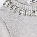 Grey Knit Tulle Dress