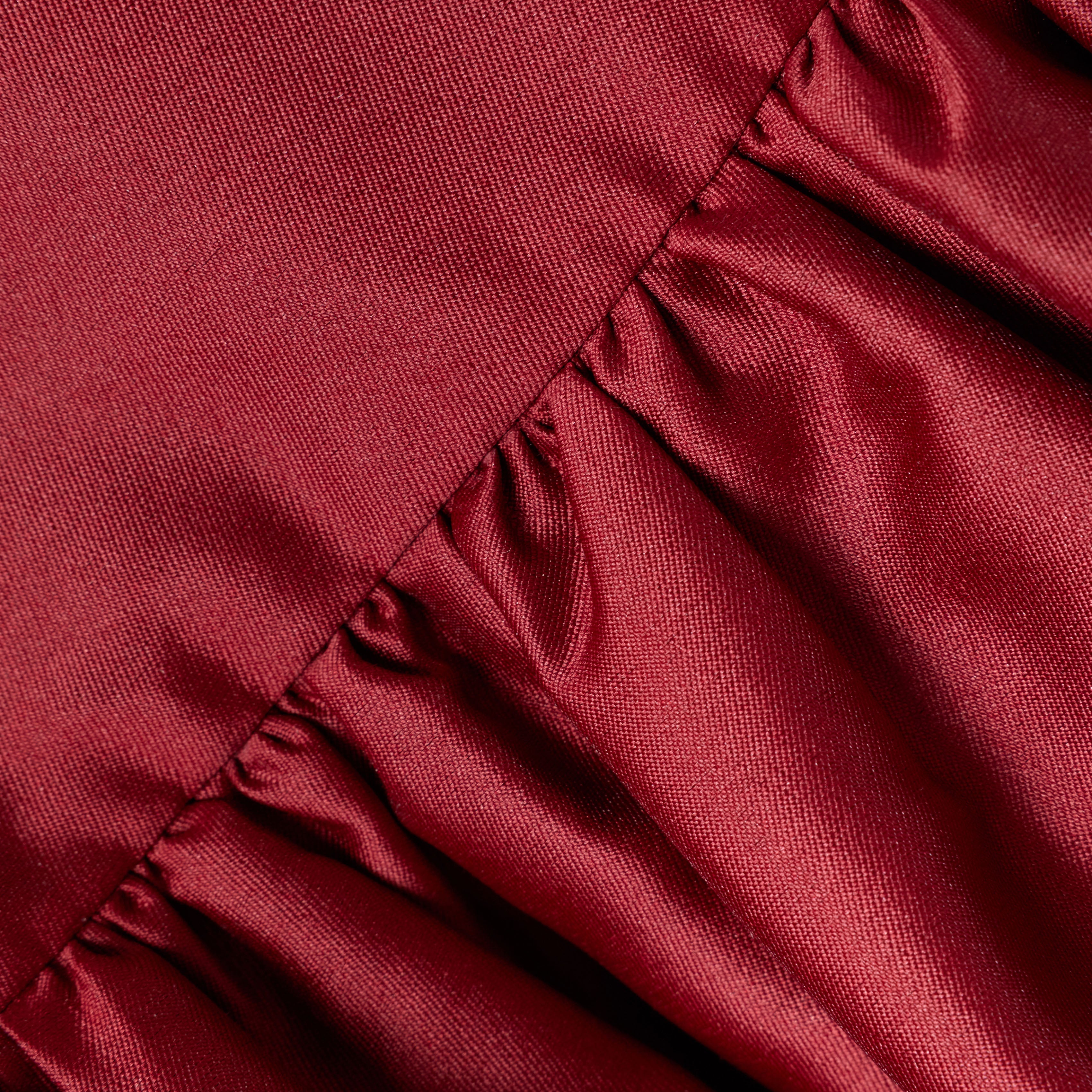 Burgundy Taffeta Dress