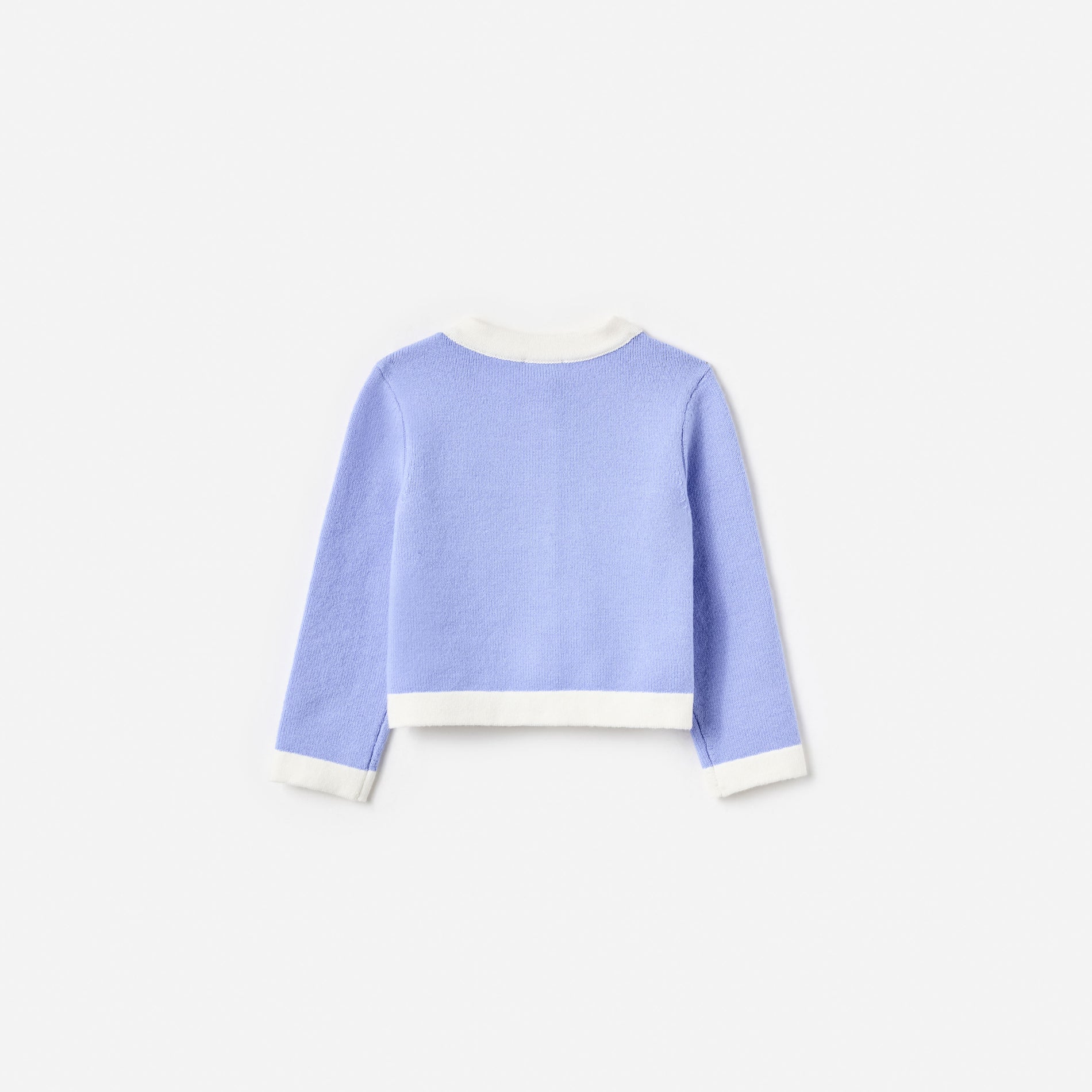 Blue Floral Knit Cardigan