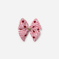 Burgundy Polka Dot Boucle Hair Bow
