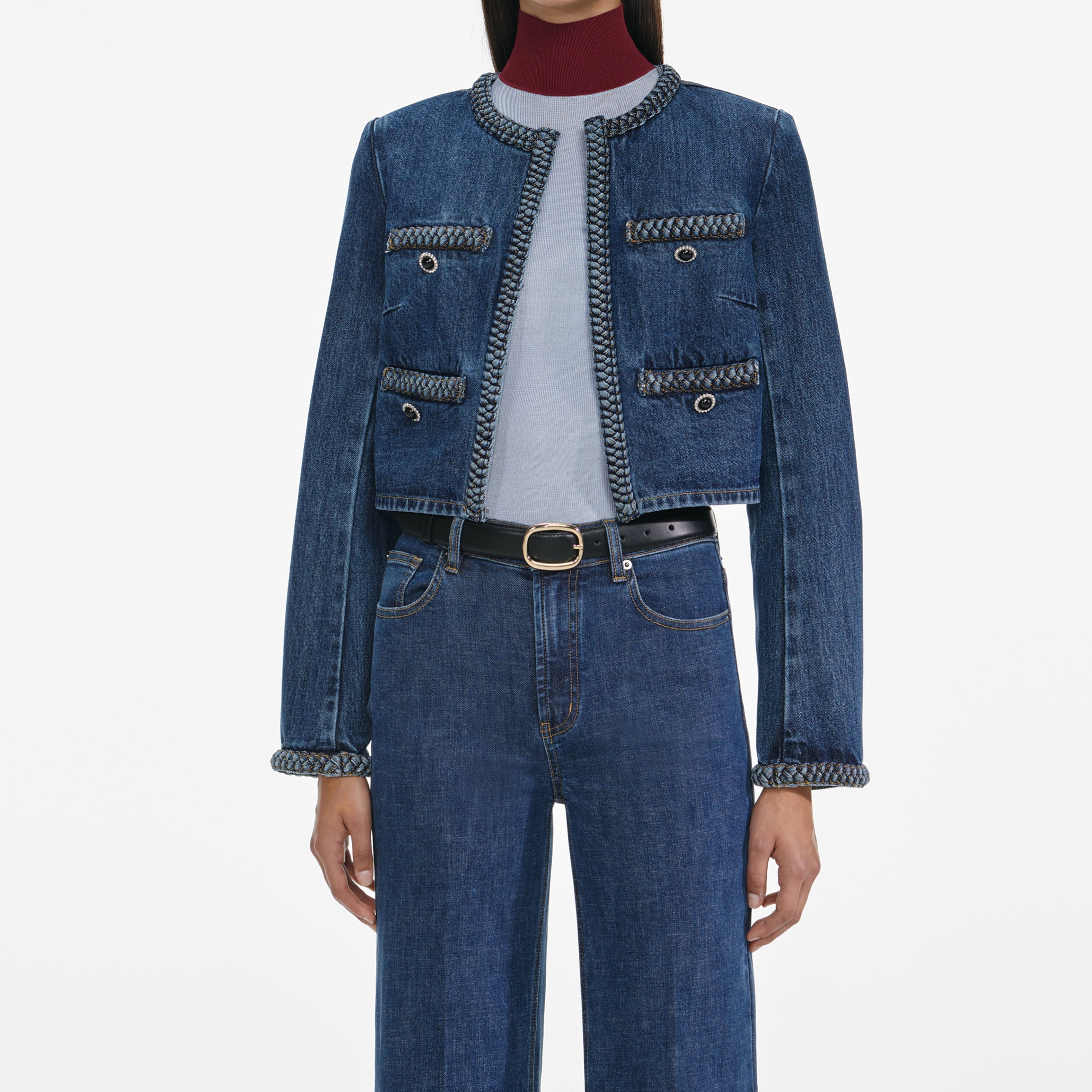 Denim Braided Jacket