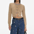 Blue Embellished Wide Leg Jeans