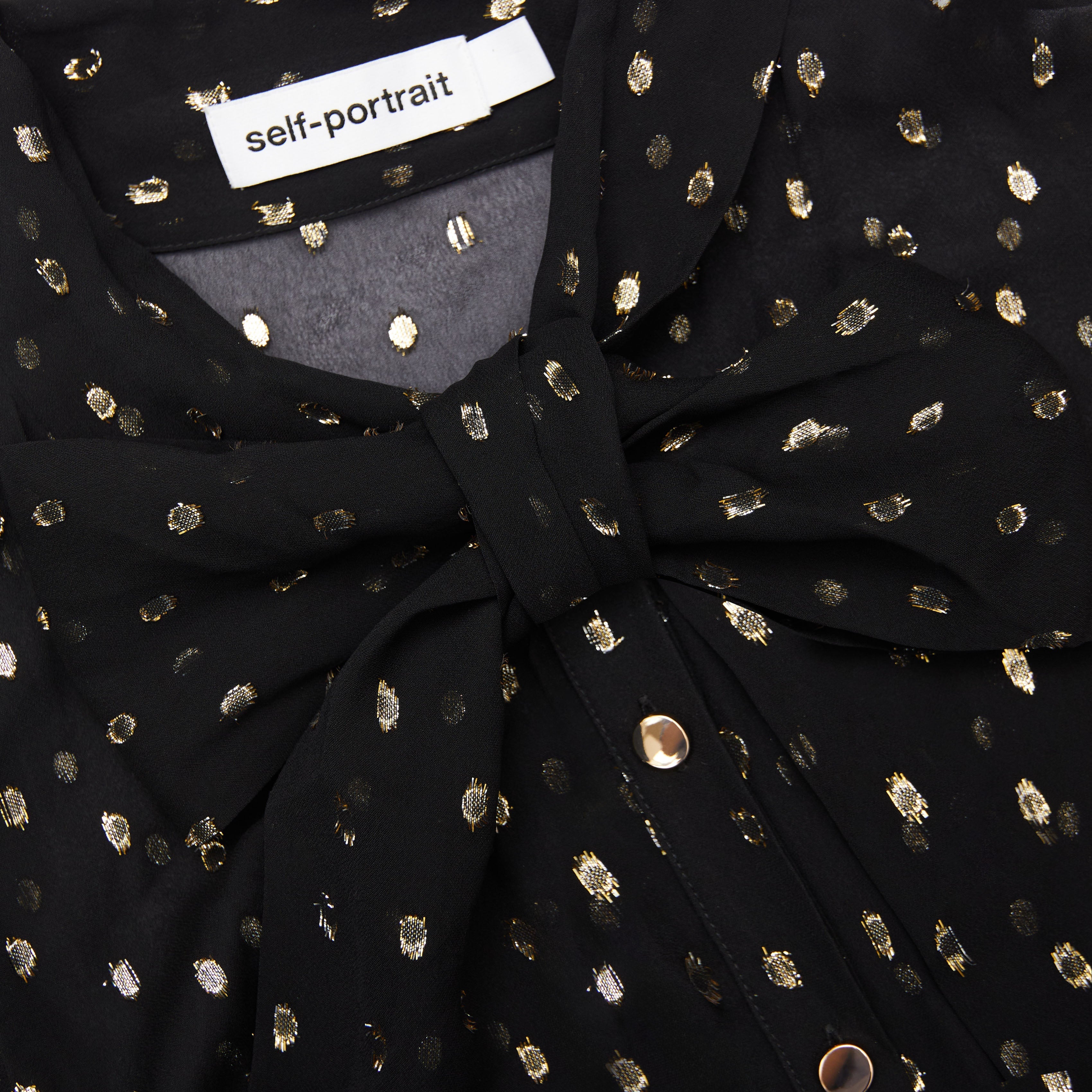 Black And Gold Chiffon Blouse