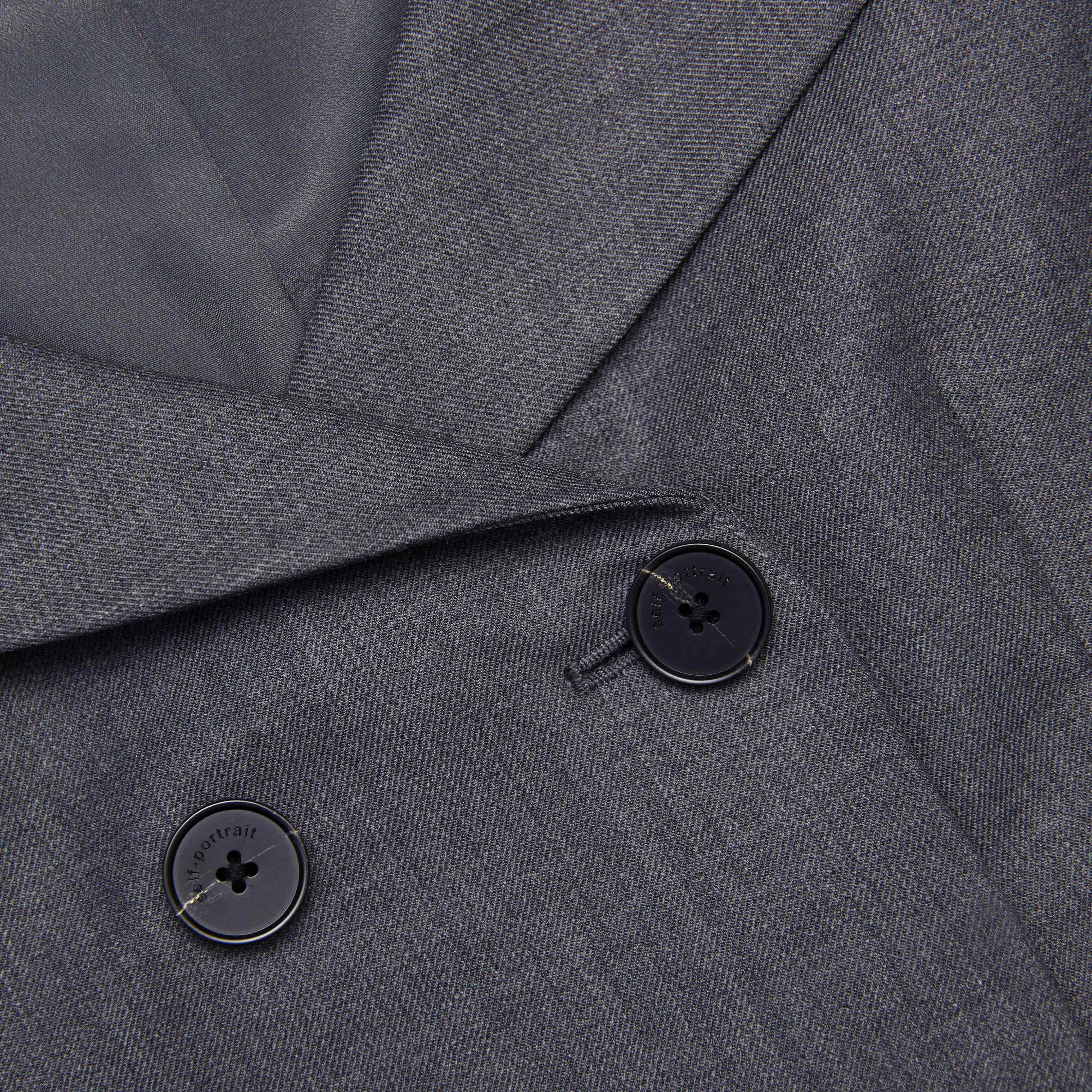 Grey Wool Tailored Top