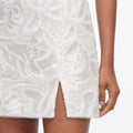 White Sequin Lace Mini Dress