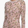 Pink Floral Sequin Maxi Dress