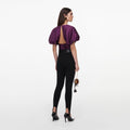 Purple Taffeta Top