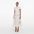 Cream Lace Boucle Midi Dress