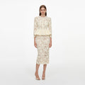 Yellow Lace Peplum Midi Dress
