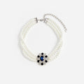 Blue Crystal Pearl Choker