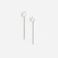 Pearl Flower Crystal Droplet Earring