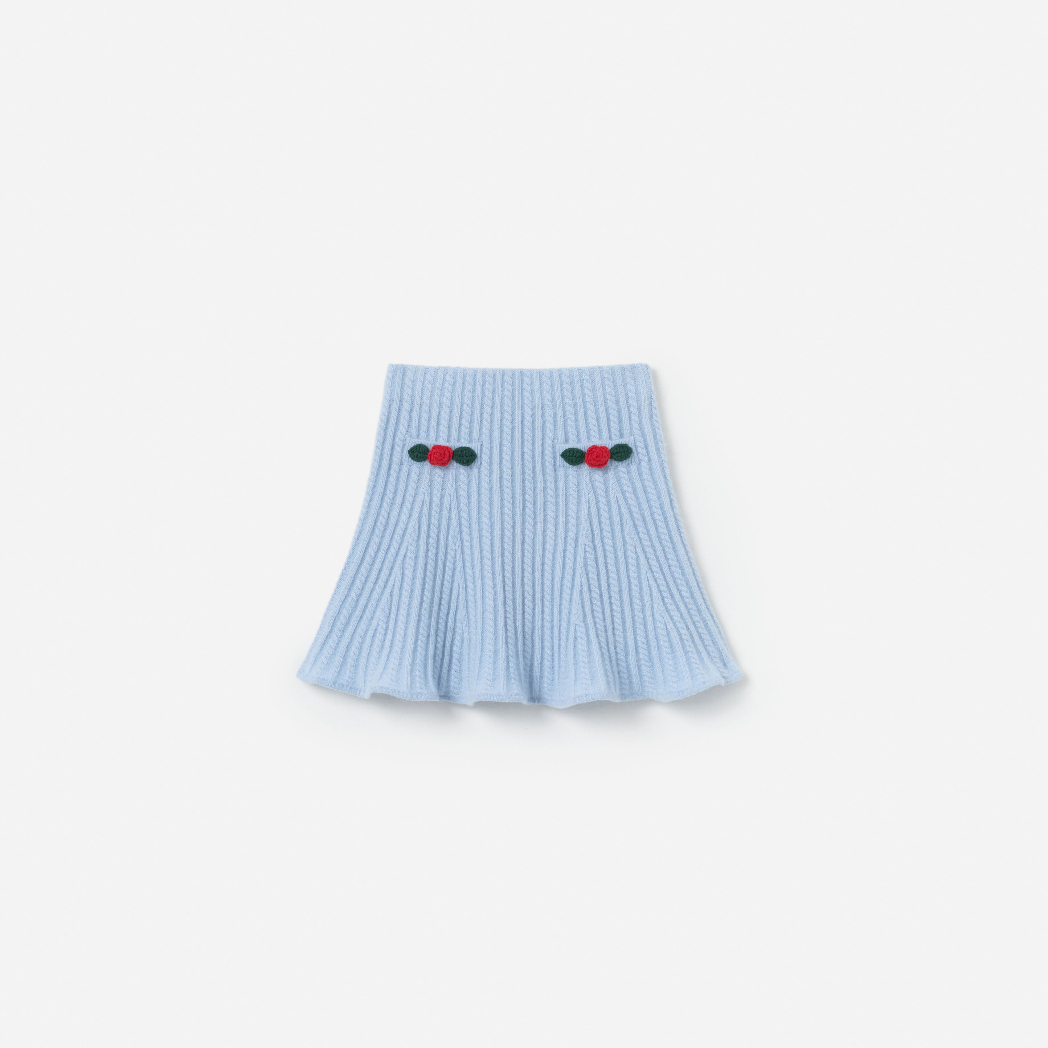 Blue Cable Knit Skirt