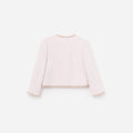 Pink Boucle Braided Trim Jacket