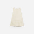 Cream Boucle Bow Dress