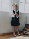Black Boucle Lace Frill Dress