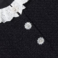 Black Boucle Lace Frill Dress