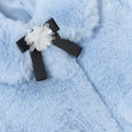 Blue Faux Fur Bow Jacket