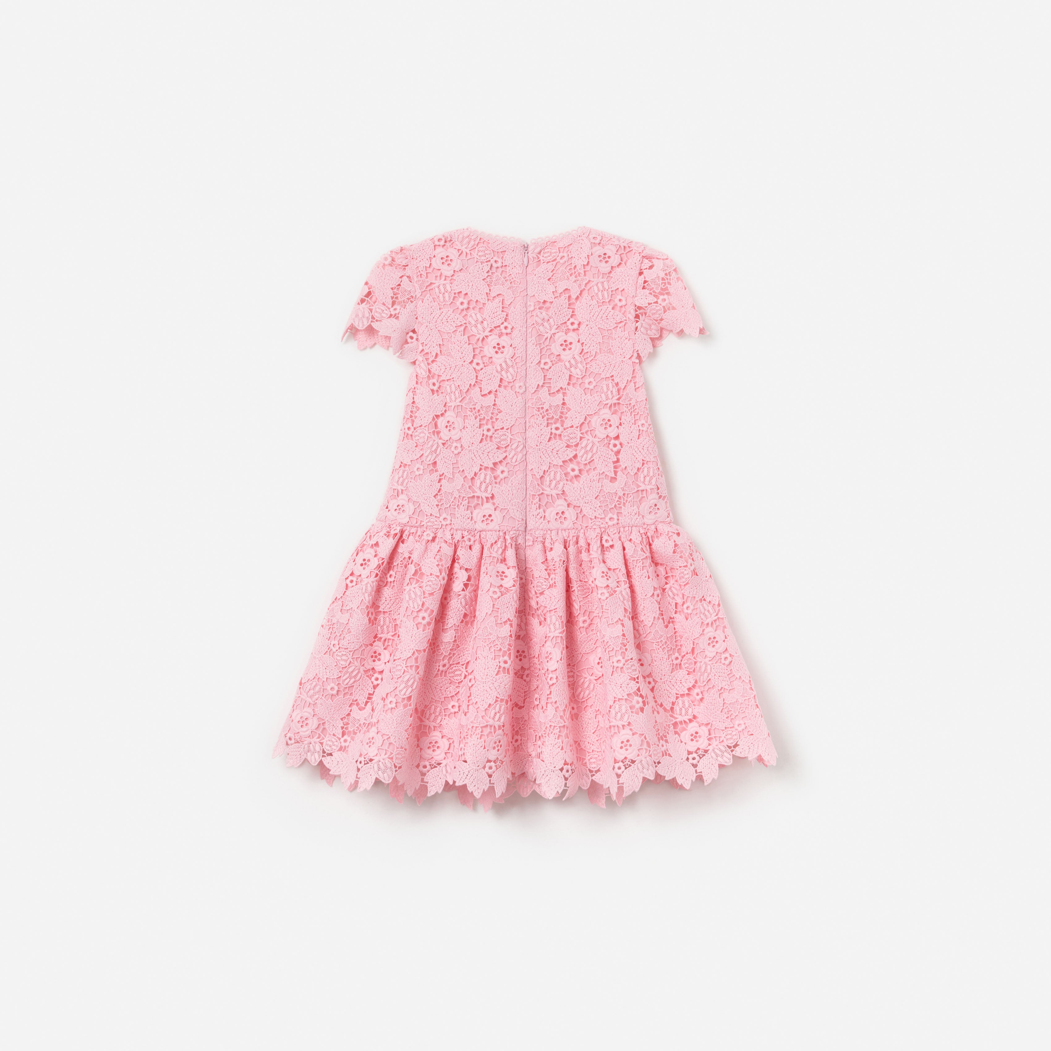 Pink Floral Lace Dress
