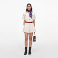 Cream Denim Playsuit