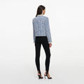 Blue Textured Denim Jacket