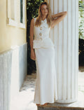 Cream Linen Maxi Dress