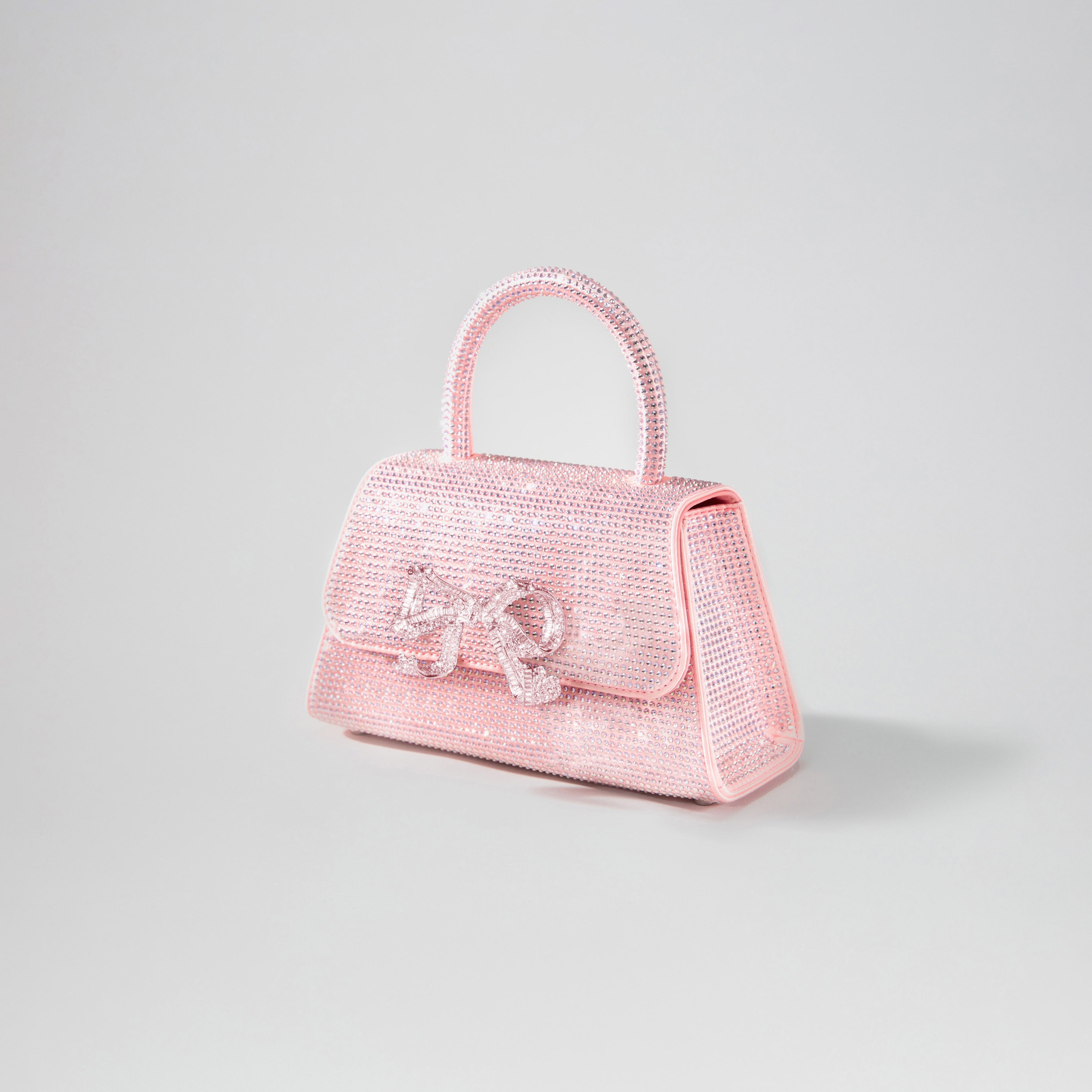 Pink Rhinestone Mini Bow Bag