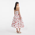 Floral Print Taffeta Midi Dress