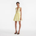 Yellow Cotton Broderie Mini Dress