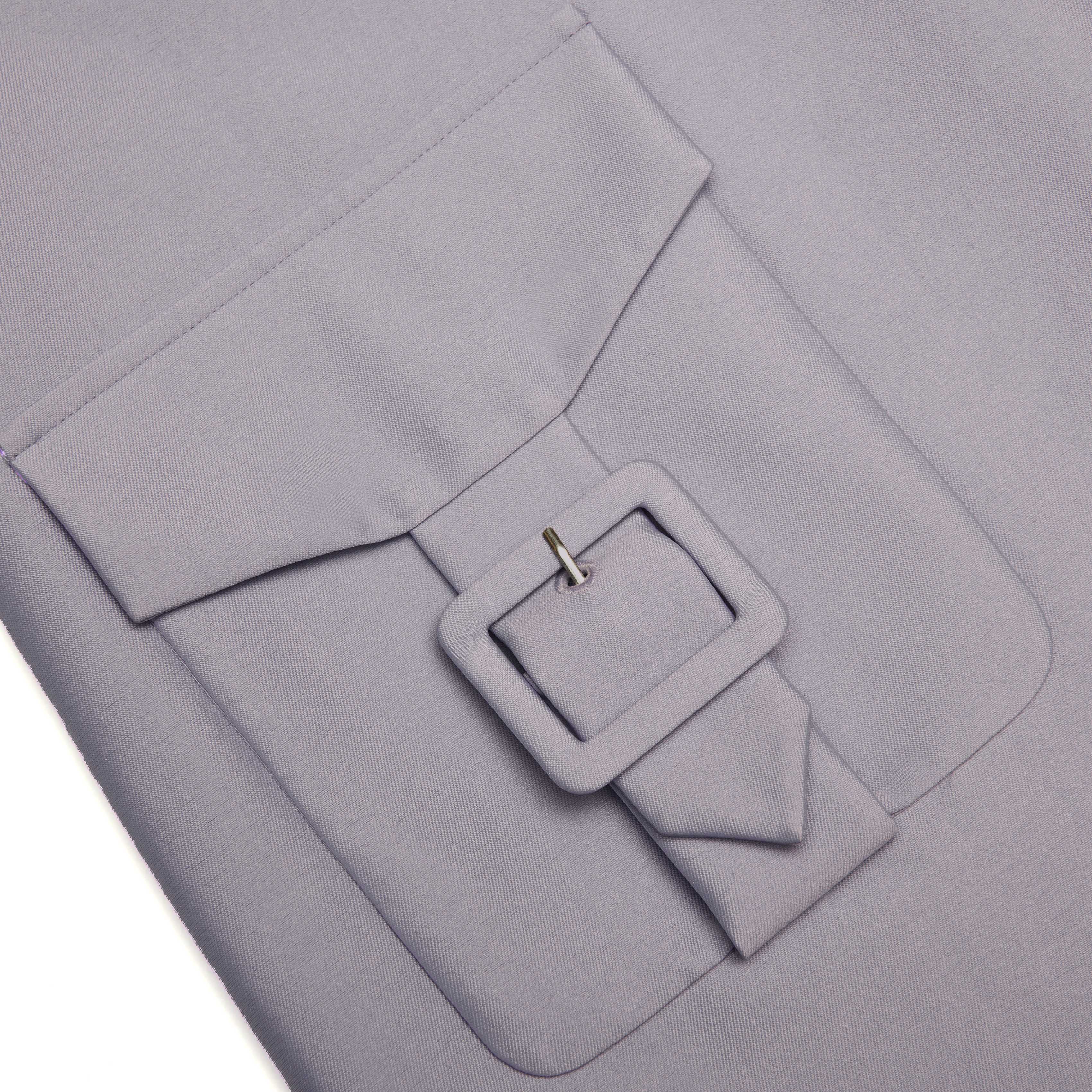 Grey Taffeta Mini Skirt