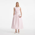 Pink Taffeta Midi Dress