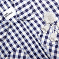 Navy Gingham Taffeta Jacket